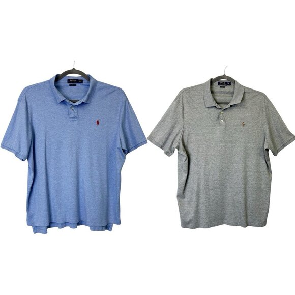 Polo Ralph Lauren Polo Shirt Set Men’s Size XXL Blue Gray Lot - Picture 1 of 16